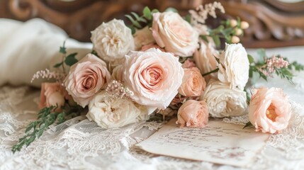 Classic elements like love letters, roses, and antique accents exude timeless charm