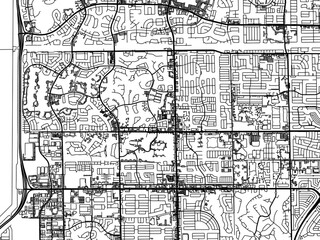 Vector road map of the city of  Tamarac  Florida in the United States of America with black roads on a white background.