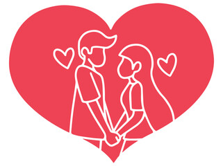 Couple or Human Lover Illustration
