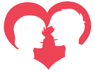 Romantic People Silhouette Valentine Day
