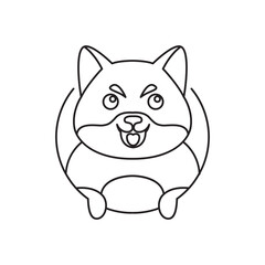 cute dog pets mascot cartoon icon logo design vector