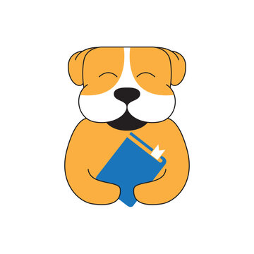 cute dog pets mascot cartoon icon logo design vector