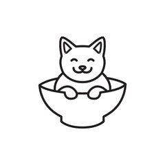 cute dog pets mascot cartoon icon logo design vector