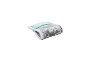 PNG, Stacks of American cash money, isolated on white background