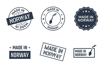 Obraz premium made in Norway labels set, made in Kingdom of Norway product icons