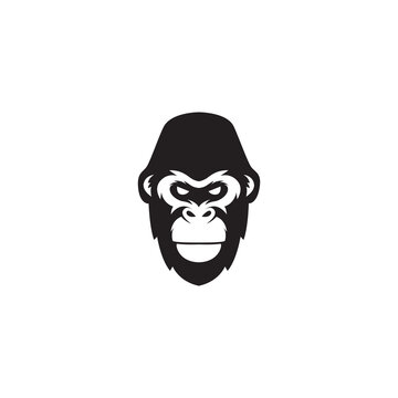 cute gorilla mascot cartoon icon logo design vector