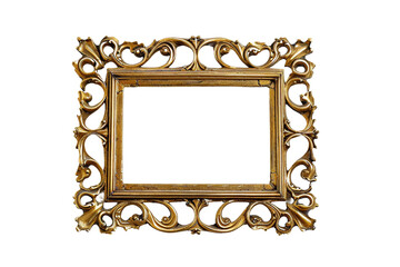 Brass Picture Frame on transparent background