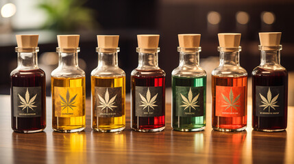 CBD-infused beverages for medical purposes in glass