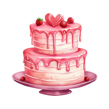 Cake with a Heart. AI Generated Image
