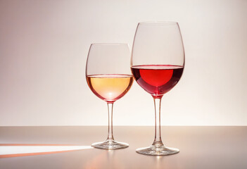 filled wine glass set