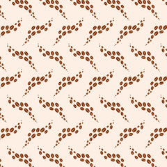 Seamless pattern with coffee beans