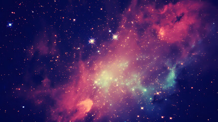 a bright purple star dusting a dark blue night sky