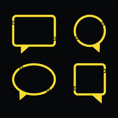 Progress slogan yellow speech bubbles