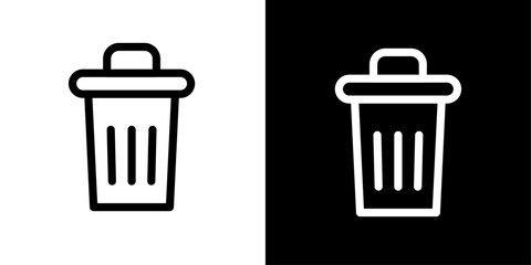 trash icon isolated, Delete icon symbol vector illustration.