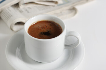 Coffee and newspaper