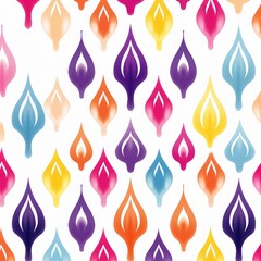 Seamless pattern with colorful candles. illustration. EPS 10 Generative AI
