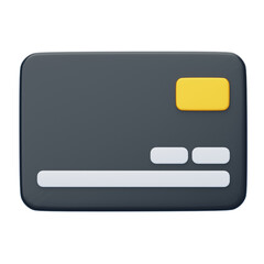 3D Credit Card Model Financial Opportunities With Cashless Payment Method. 3d illustration, 3d element, 3d rendering. 3d visualization isolated on a transparent background