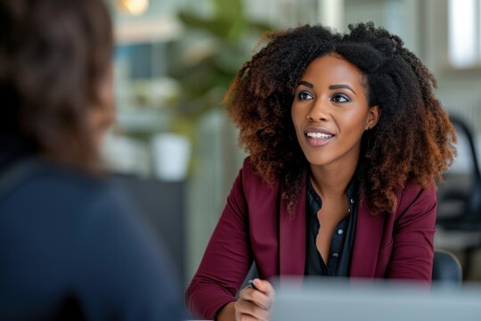 A Super Confident Business Woman Negotiating Her Salary In A Job Interview 