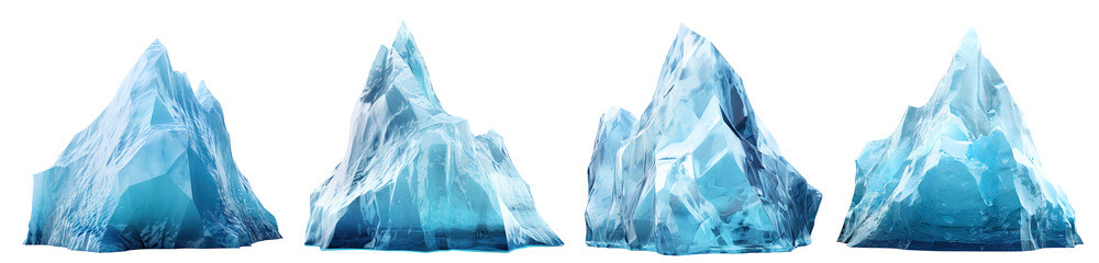 Obraz premium Set of icebergs, cut out