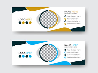 Stylish, original, creative, and modern email signature design with a distinctive layout