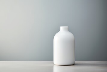 Bottle with milk close-up on a light background