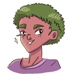 Awesome guy anime style avatar