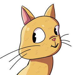 Cute yellow cat avatar