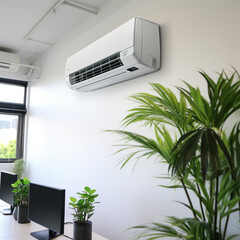 Air conditioning in the office. - obrazy, fototapety, plakaty