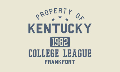 Vintage typography college varsity Kentucky united states of America slogan  Editable and ready to use for Tee Shirt, hoodie, and others -vector - obrazy, fototapety, plakaty