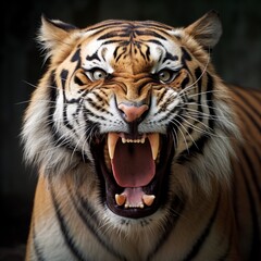 Royal bengal tiger real mouth images Generative AI