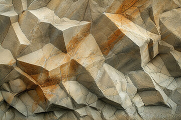 Geometric formations and shapes found in natural terrain. Rocks, stones and earth.