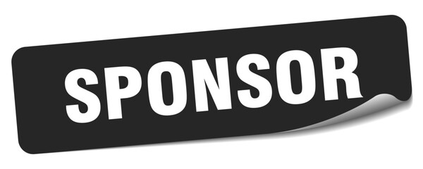 sponsor sticker. sponsor label
