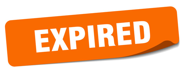 expired sticker. expired label