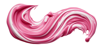 Spread of strawberry sauce jam with splashes isolated transparent Generative AI