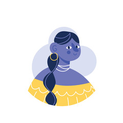 Obraz premium Avatar of person in the colorful style. Demonstration of colors in the girl avatar to convey a sense of cheerfulness and vivacity, making it suitable for digital applications. Vector illustration.