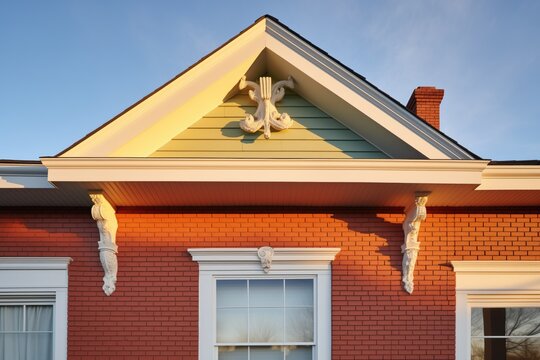 shadow play on a georgian homes dentil molding at sunset
