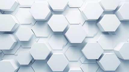 Hexagonal structure futuristic white background and Embossed Hexagon , honeycomb white Background ,light and shadow texture. - obrazy, fototapety, plakaty