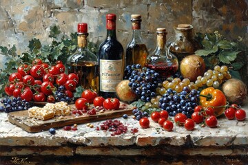  Mediterranean Feast Painting