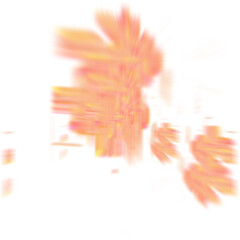 An abstract transparent glitch art iridescent blur texture design element.