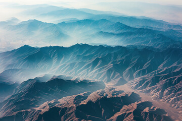 Overhead shots of mountain ranges showcasing abstract patterns.