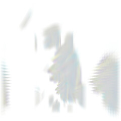 Fototapeta na wymiar An abstract transparent glitch art iridescent blur texture design element.