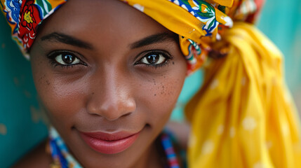 Cuban woman in traditional costume. - obrazy, fototapety, plakaty