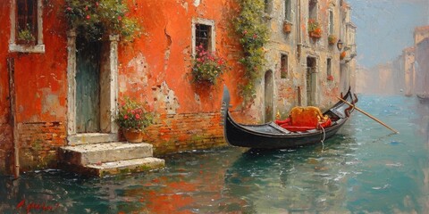  Classic Venetian Gondola - obrazy, fototapety, plakaty