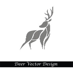 Digital Art Deer Vector Design Creative Concept