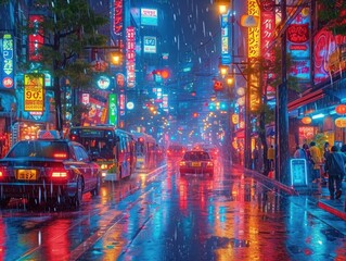  Bustling Tokyo Night