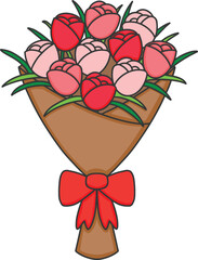 Rose Bouquet Illustration