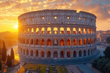  Roman Colosseum Sunset