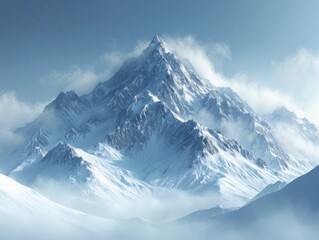 Fototapeta na wymiar Snow-Covered Mountains