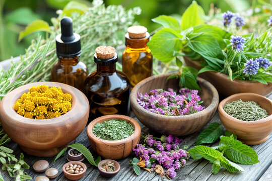 Herbal medicine preparations and remedies.