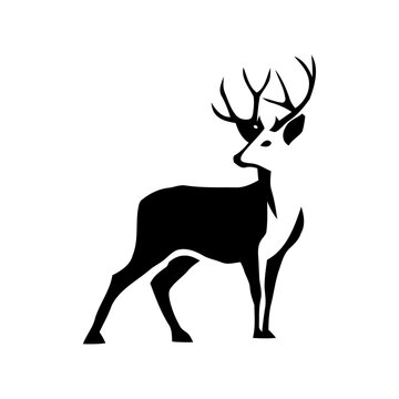Deer vector image elements	